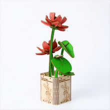 Load image into Gallery viewer, 3D Wooden Puzzles Gardening Series Lotus