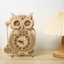 Load image into Gallery viewer, 3d Wooden Puzzles Owl Clock