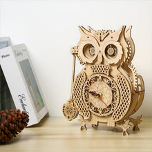 Load image into Gallery viewer, 3d Wooden Puzzles Owl Clock