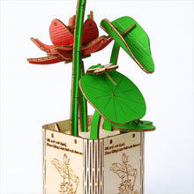 Load image into Gallery viewer, 3D Wooden Puzzles Gardening Series Lotus