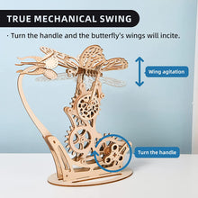 Load image into Gallery viewer, 3d wooden puzzles Mechanical Butterfly