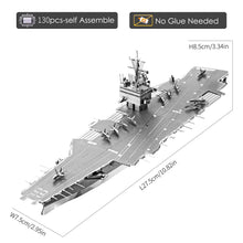 Load image into Gallery viewer, 3D Metal Puzzle Model Building Kits - Uss Enterprise CVN-65 Jigsaw Toy ,Christmas Birthday Gifts for Adults Kids