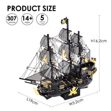 Load image into Gallery viewer, 3D Metal Puzzle Model Building Kits,Black Pearl DIY Assemble Jigsaw Toy ,Christmas Birthday Gifts for Adults  Kids