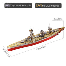Load image into Gallery viewer, 3D Metal Puzzle Model Building Kits-Fuso Battleship DIY Jigsaw Toy ,Christmas Birthday Gifts for Adults Kids
