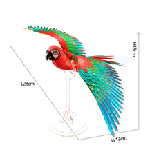 Load image into Gallery viewer, 3D Metal Puzzle -Scarlet Macaw with Acrylic Stand DIY Model Kits Assemble Jigsaw Toy Desktop Decoration GIFT For Adult