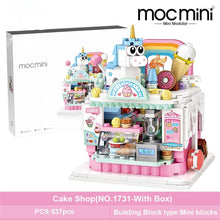 Load image into Gallery viewer, Mini Cake Shop French Fries Shop Blocks building toys Plastic Assembly Blocks Children Toy DIY Architecture Scenes Model