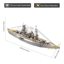 Load image into Gallery viewer, 3D Metal Puzzle Model Building Kits - Nagato Class Battleship Jigsaw Toy ,Christmas Birthday Gifts for Adults Kids