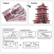 Load image into Gallery viewer, 3D Metal Puzzle Model Building Kits - Yuewang Tower Jigsaw Toy ,Christmas Birthday Gifts for Adults Kids