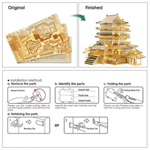 Load image into Gallery viewer, 3D Metal Puzzles Jigsaw-Tengwang Pavilion DIY Model Building Kits Toys for Adults Birthday Gifts Assembly Model Toys