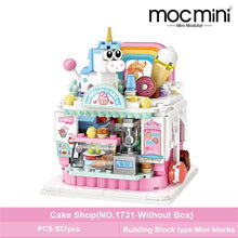 Load image into Gallery viewer, Mini Cake Shop French Fries Shop Blocks building toys Plastic Assembly Blocks Children Toy DIY Architecture Scenes Model