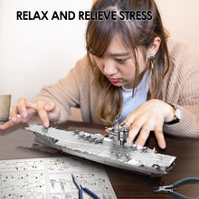 Load image into Gallery viewer, 3D Metal Puzzle Model Building Kits - Uss Enterprise CVN-65 Jigsaw Toy ,Christmas Birthday Gifts for Adults Kids