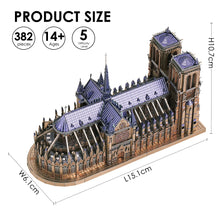 Load image into Gallery viewer, 3D Metal Puzzles Jigsaw, Notre Dame Cathedral Paris DIY Model Building Kits Toys for Adults Birthday Gifts