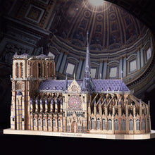 Load image into Gallery viewer, 3D Metal Puzzles Jigsaw, Notre Dame Cathedral Paris DIY Model Building Kits Toys for Adults Birthday Gifts