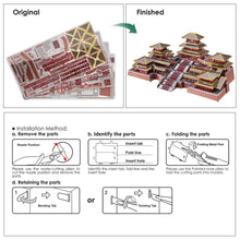 Load image into Gallery viewer, 3D Metal Epang Palace Building Kits DIY Model Kits for Adult Teen Toys Chinese Architecture Brain Tease