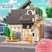 Load image into Gallery viewer, 1116Pcs LED City Japanese Style Summer Restaurant Coffee House Building Blocks Friends Light Shop Bricks Toys For Kids Gift