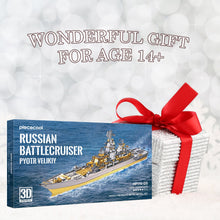 Load image into Gallery viewer, 3D Metal Puzzle -Russian Battlecruiser Pyotr DIY Jigsaw Toy ,Model Building Kits Christmas Gifts for Adults Kids