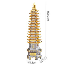 Load image into Gallery viewer, 3D Metal Puzzles WENCHANG Tower Building Kits for Adult DIY Model Kits Brain Teaser Toys Best Birthday Gift