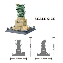 Load image into Gallery viewer, New York Statue of Liberty Mini Q Edition World Landmark Building Series Small Bricks DIY Assembled Toys Set for Kids