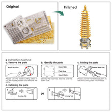 Load image into Gallery viewer, 3D Metal Puzzles WENCHANG Tower Building Kits for Adult DIY Model Kits Brain Teaser Toys Best Birthday Gift