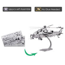 Load image into Gallery viewer, 3D Metal Puzzles WUZHI-10 Helicopter Model Kits DIY Jigsaw for Teen Brain Teaser Toys for Adult
