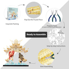 Load image into Gallery viewer, 3D Metal Puzzles DRAGON GATE CARPS Model Kits DIY for Adults Brain Teaser Teen Toys Gifts