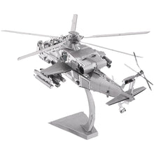 Load image into Gallery viewer, 3D Metal Puzzles WUZHI-10 Helicopter Model Kits DIY Jigsaw for Teen Brain Teaser Toys for Adult