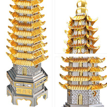 Load image into Gallery viewer, 3D Metal Puzzles WENCHANG Tower Building Kits for Adult DIY Model Kits Brain Teaser Toys Best Birthday Gift