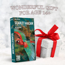 Load image into Gallery viewer, 3D Metal Puzzle -Scarlet Macaw with Acrylic Stand DIY Model Kits Assemble Jigsaw Toy Desktop Decoration GIFT For Adult