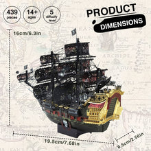 Load image into Gallery viewer, 3D Metal Puzzle The Queen Anne's Revenge Jigsaw Pirate Ship DIY Model Building Kits Toys for Teens Brain Teaser