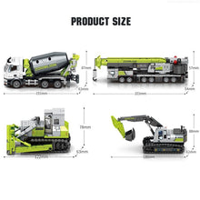 Load image into Gallery viewer, Engineering Construction Building Blocks Excavator Bulldozer Crane Dump Truck Bricks DIY Child Toys Gifts