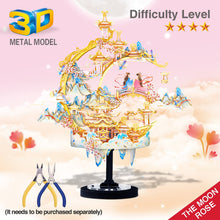 Load image into Gallery viewer, 3D Metal Puzzle The Moon Rose Assembly Model Kits DIY Set Valentine's Day Gifts Jigsaw Kids Toy Home Decoration