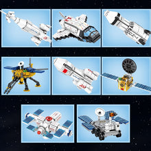 Load image into Gallery viewer, 8-in-1 Space Rocket Building Blocks Aerospace Station Airship Model Assemble DIY Educational Toys STEM Gifts Children