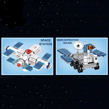 Load image into Gallery viewer, 8-in-1 Space Rocket Building Blocks Aerospace Station Airship Model Assemble DIY Educational Toys STEM Gifts Children