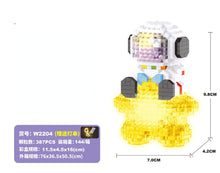 Load image into Gallery viewer, Cute Astronaut Baby Micro Building Blocks Shine DIY Assembled Block Ornaments LED light Kids Construction Toys No Battery