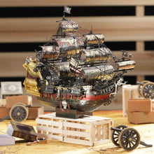 Load image into Gallery viewer, 3D Metal Puzzle The Queen Anne's Revenge Jigsaw Pirate Ship DIY Model Building Kits Toys for Teens Brain Teaser
