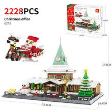 Load image into Gallery viewer, Christmas Office Rovaniemi Building Blocks Puzzle Piece Santa Claus Elk Tree  Snowman Toys Christmas Gifts for Kids Adults