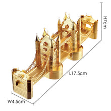 Load image into Gallery viewer, 3D Metal Puzzle London Tower Bridge DIY Building Kit Toys for Teens Jigsaw Gifts