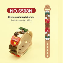 Load image into Gallery viewer, Building Blocks Bracelet Toys Cartoon Christmas Silicone Wristband DIY Dots Brick Bracelet Gift for Children Girls Boys