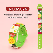 Load image into Gallery viewer, Building Blocks Bracelet Toys Cartoon Christmas Silicone Wristband DIY Dots Brick Bracelet Gift for Children Girls Boys