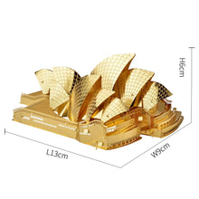 Load image into Gallery viewer, 3D Metal Puzzles-Sydney Opera House Building Kits DIY Jigsaw Models Brain Teaser for Adult
