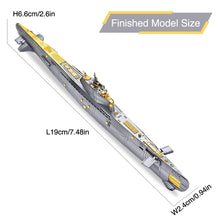 Load image into Gallery viewer, 3D Metal Puzzles DIY Submarine Model Building Kits for Teens Best Gifts Brain Teaser