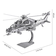Load image into Gallery viewer, 3D Metal Puzzles WUZHI-10 Helicopter Model Kits DIY Jigsaw for Teen Brain Teaser Toys for Adult