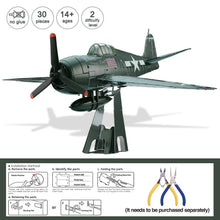 Load image into Gallery viewer, 3D Metal Puzzle GRUMMAN F6F HELLCAT Model Kits for Teens DIY Toy Jigsaw Birthday Gifts