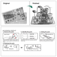 Load image into Gallery viewer, 3D Metal Puzzles DRUM SET Model Kits Assembly Building Kits for Adult Birthday Christmas Gift