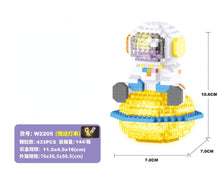 Load image into Gallery viewer, Cute Astronaut Baby Micro Building Blocks Shine DIY Assembled Block Ornaments LED light Kids Construction Toys No Battery