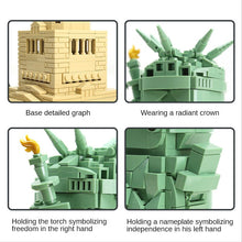 Load image into Gallery viewer, New York Statue of Liberty Mini Q Edition World Landmark Building Series Small Bricks DIY Assembled Toys Set for Kids