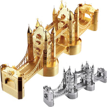 Load image into Gallery viewer, 3D Metal Puzzle London Tower Bridge DIY Building Kit Toys for Teens Jigsaw Gifts