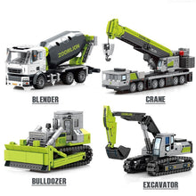 Load image into Gallery viewer, Engineering Construction Building Blocks Excavator Bulldozer Crane Dump Truck Bricks DIY Child Toys Gifts