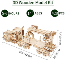 Load image into Gallery viewer, 3D Wooden Puzzles Truck Crane
