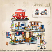 Load image into Gallery viewer, Mini Building Blocks Japanese Mini Street View folding food street Octopus barbecue ice shop assembly building block toys
